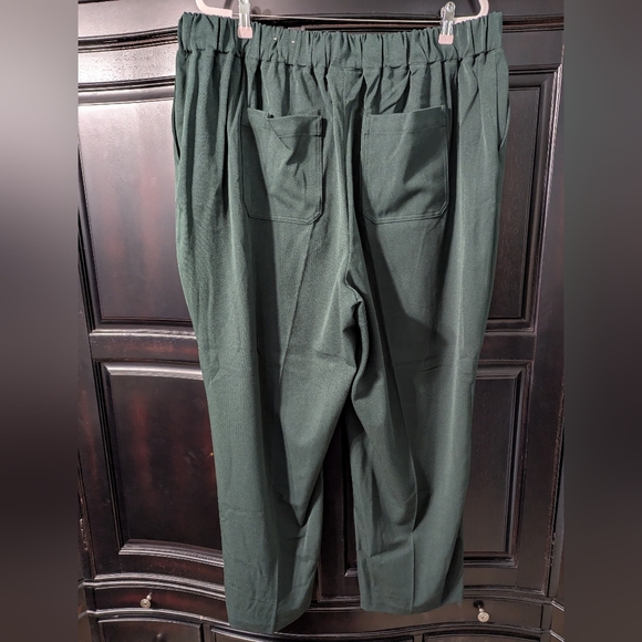 Lane Bryant Perfect Drape Pull-On Straight Leg Trouser Pant Green 20 NWOT - Picture 4 of 5